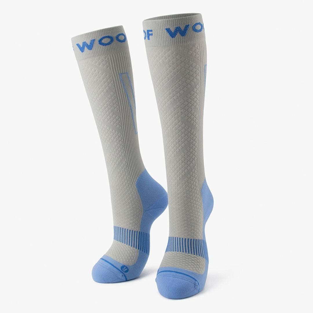 Grey & Blue Performance Compression Socks