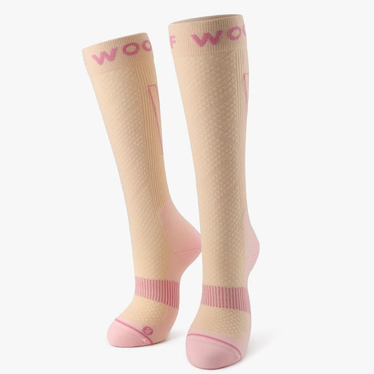 Sand & Pink Performance Compression Socks