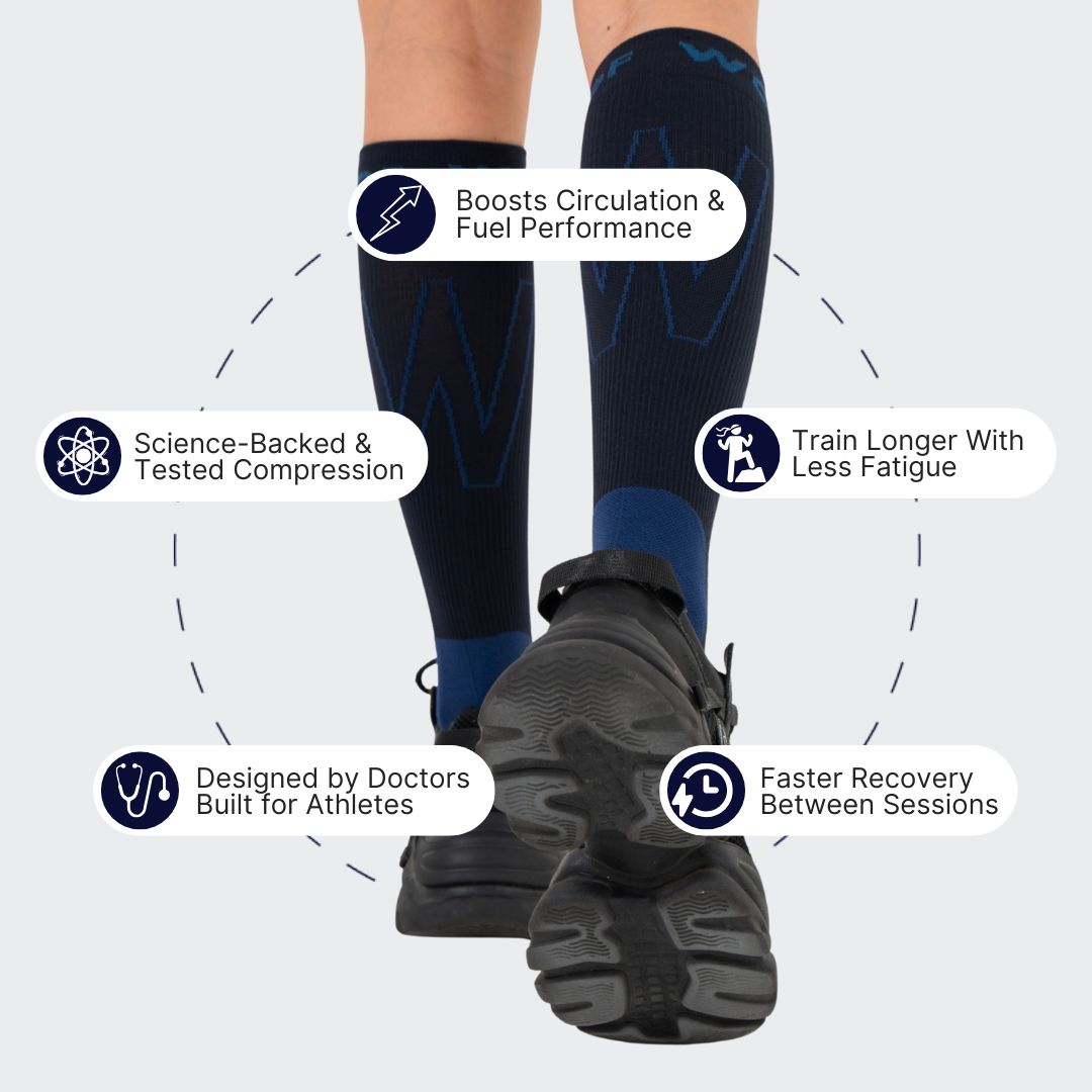 Navy Performance Compression Socks