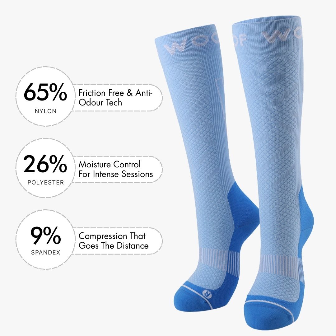 Blue Performance Compression Socks