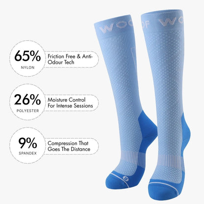 Blue Performance Compression Socks