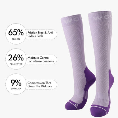 Purple Performance Compression Socks