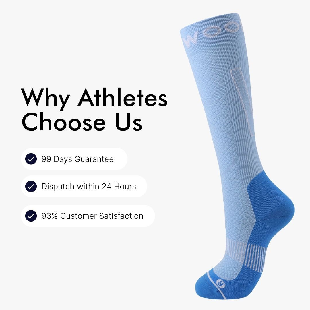 Blue Performance Compression Socks