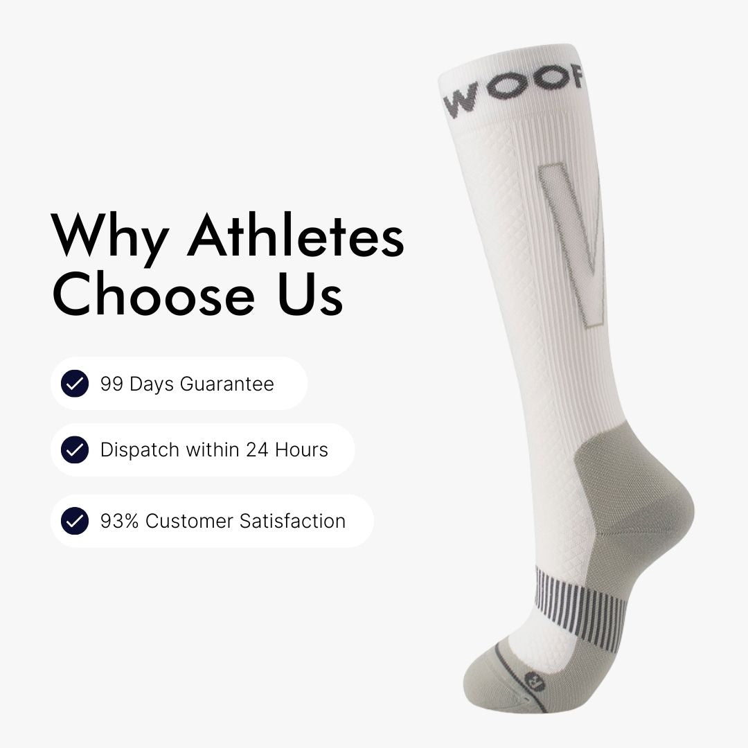 White & Grey Performance Compression Socks
