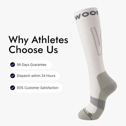 White & Grey Performance Compression Socks