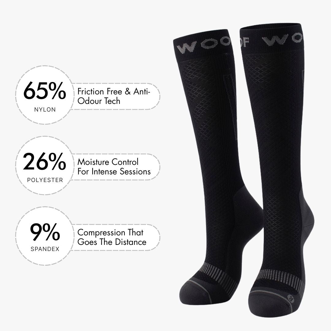 Black  Performance Compression Socks