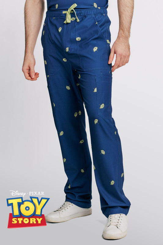 Disney & Pixar’s Toy Story Men’s Cargo Scrub Pants, Little Green Men