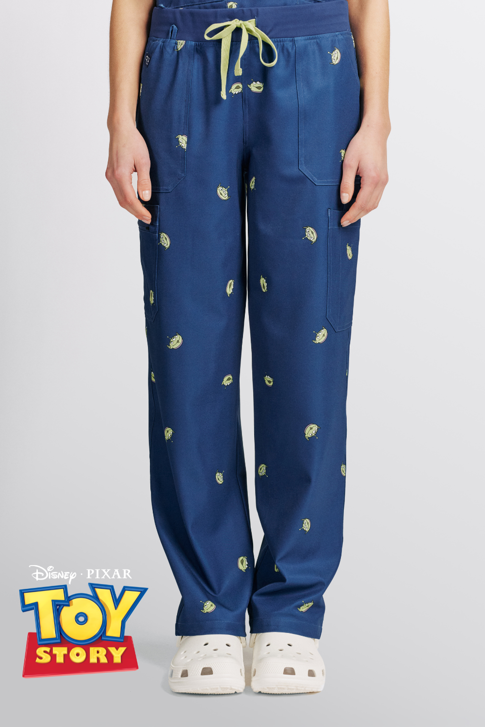 Disney & Pixar’s Toy Story Women’s Scrub Set, Little Green Men