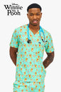 Disney’s Winnie the Pooh Men’s 3-Pocket Scrub Top, Easter Egg Hunt