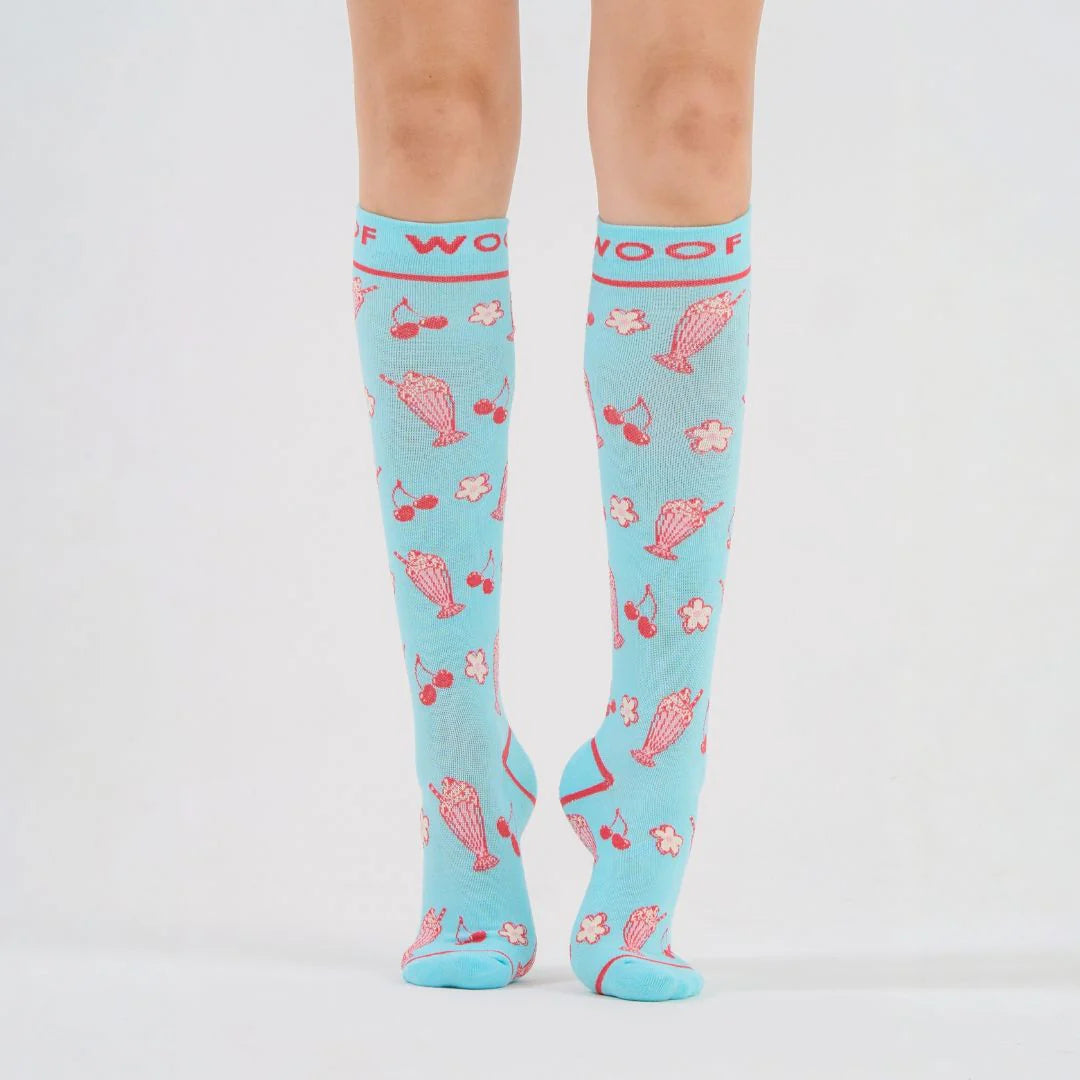 Cherry Milkshake Bamboo Compression Socks