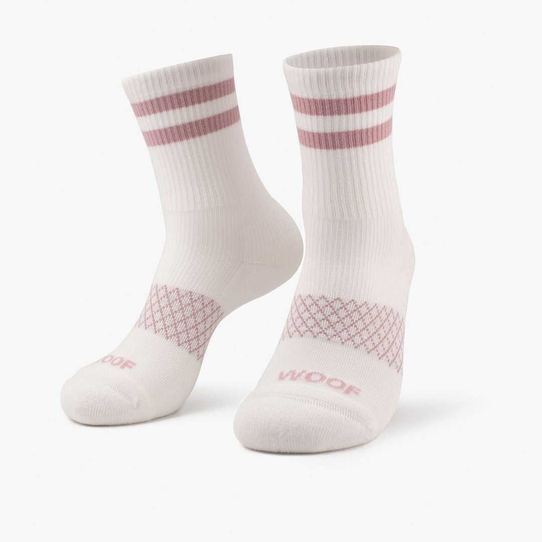 Double Pink Stripes on White