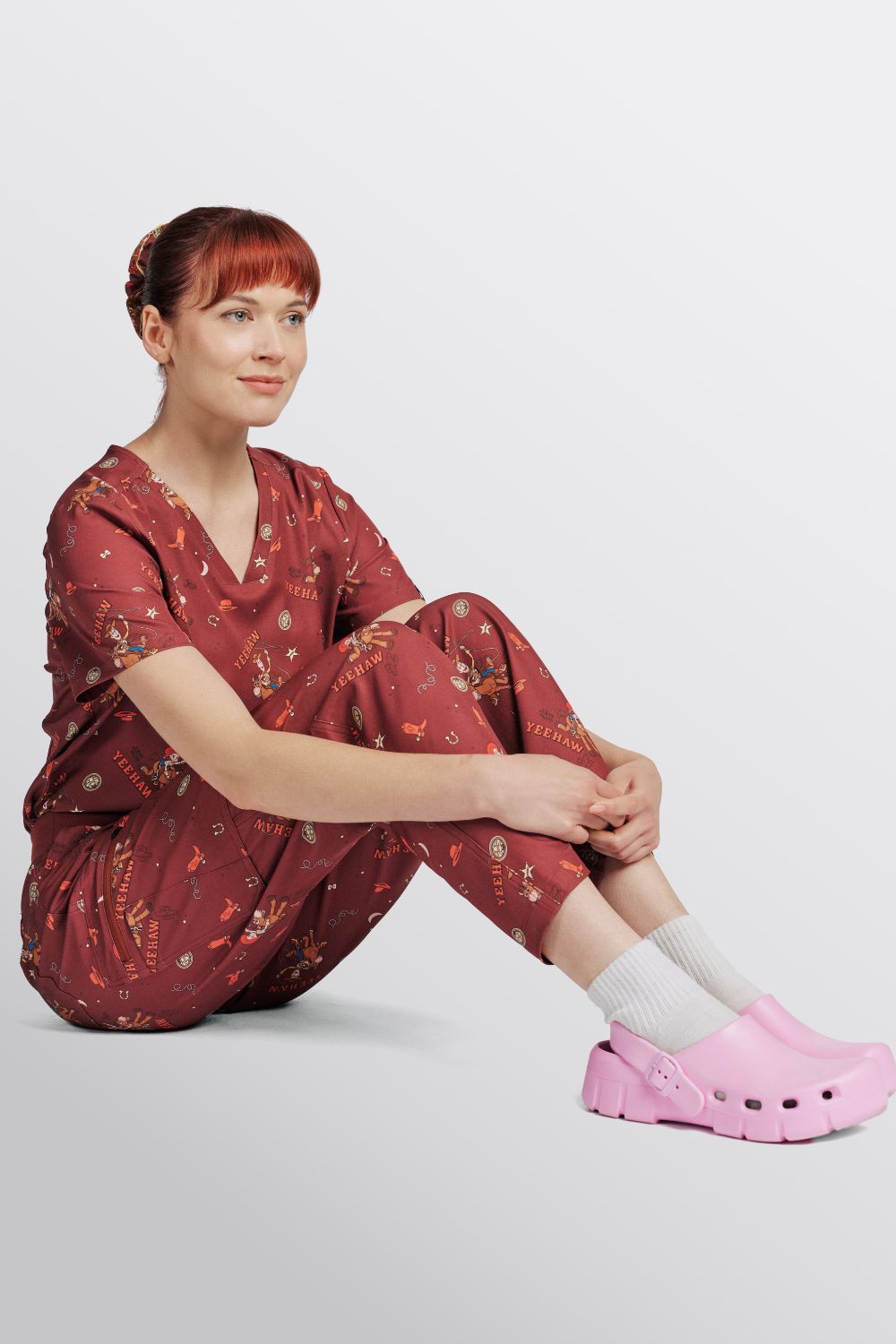 Disney & Pixar’s Toy Story Women’s Cargo Scrub Pants, Yeehaw