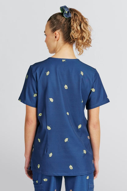 Disney & Pixar’s Toy Story Women’s 3-Pocket Scrub Top, Little Green Men