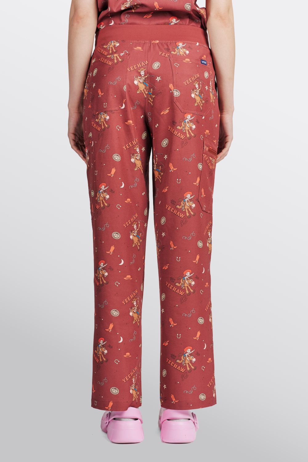 Disney & Pixar’s Toy Story Women’s Cargo Scrub Pants, Yeehaw