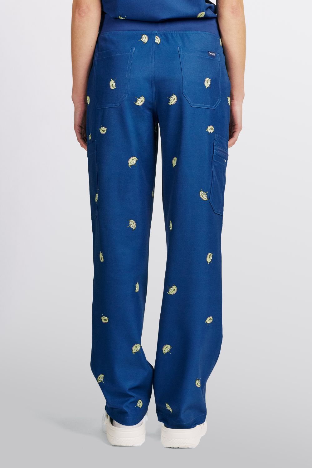 Disney & Pixar’s Toy Story Women’s Cargo Scrub Pants, Little Green Men