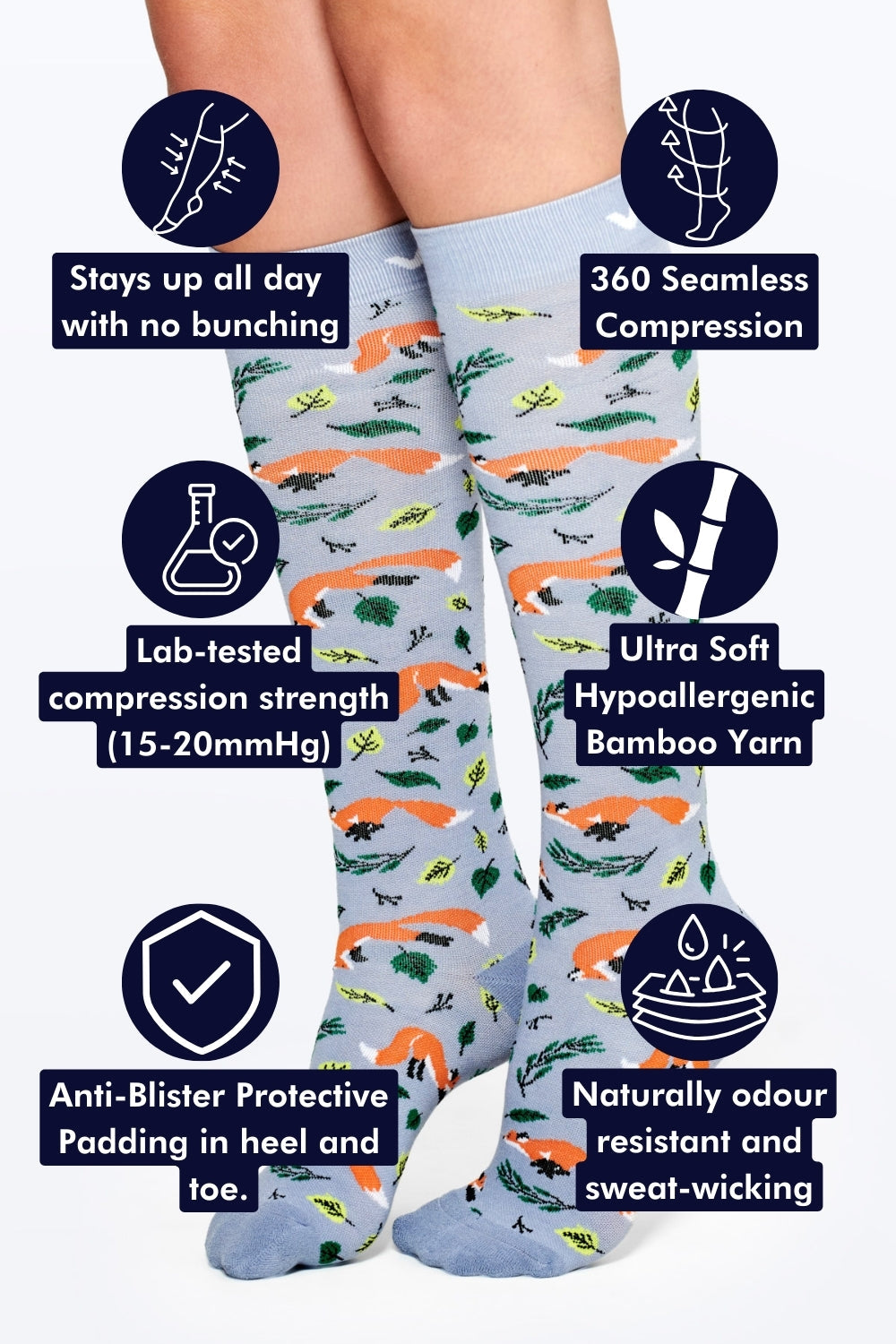 Fox Bamboo Compression Socks