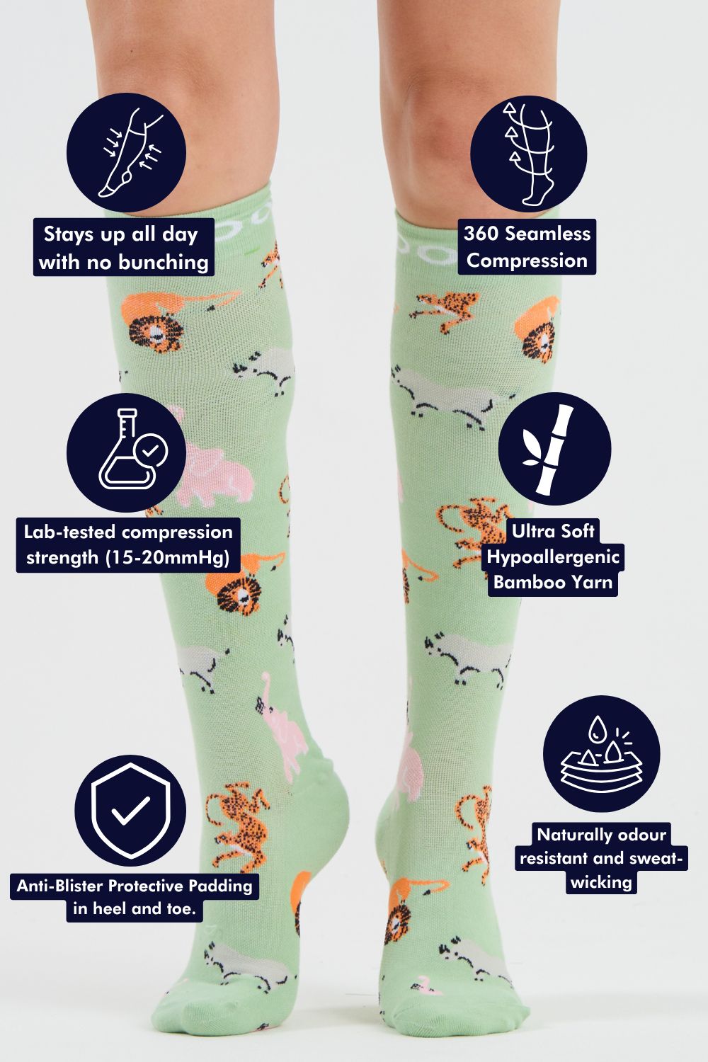 Wild Savanna Bamboo Compression Socks
