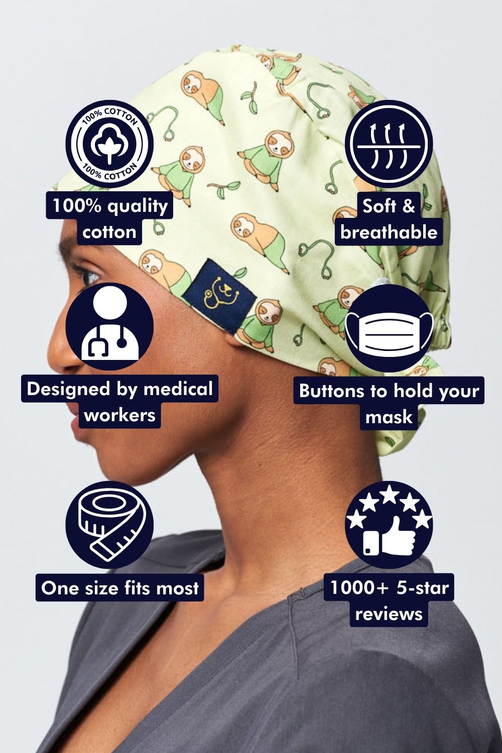 Jang&Fox — Little Sloth Scrub Cap