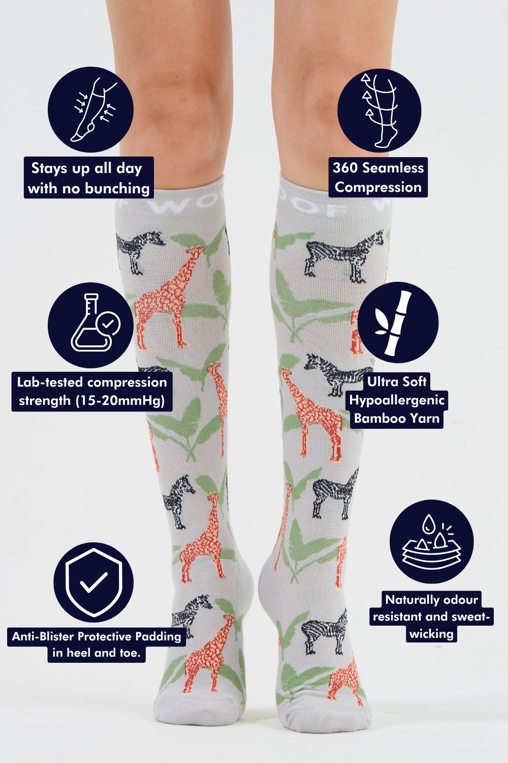 Wild Beauty Bamboo Compression Socks
