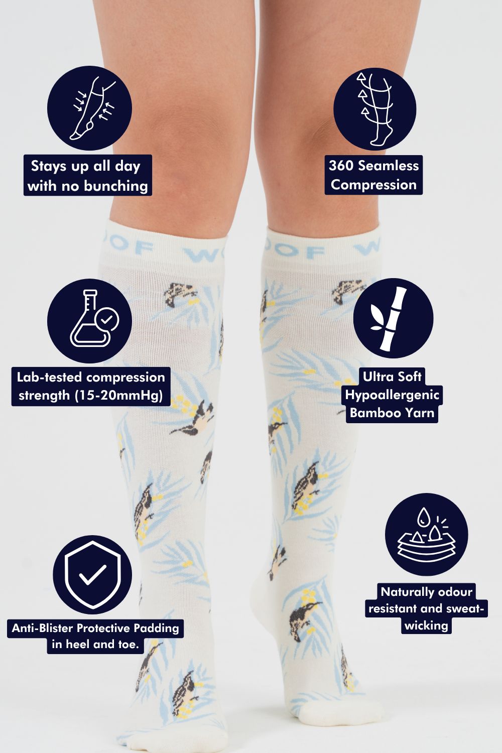 Wattlebirds Bamboo Compression Socks