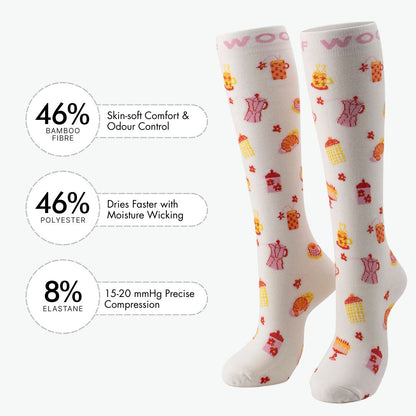 Sweet Treat Bamboo Compression Socks