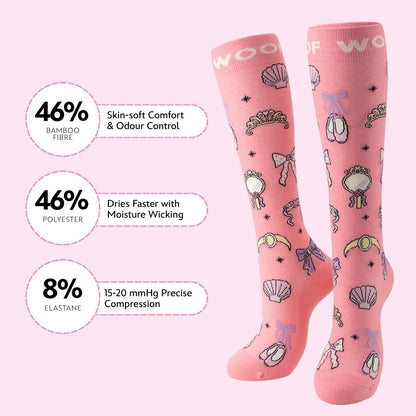 Disney Bamboo Compression Socks, Ready for the Ball