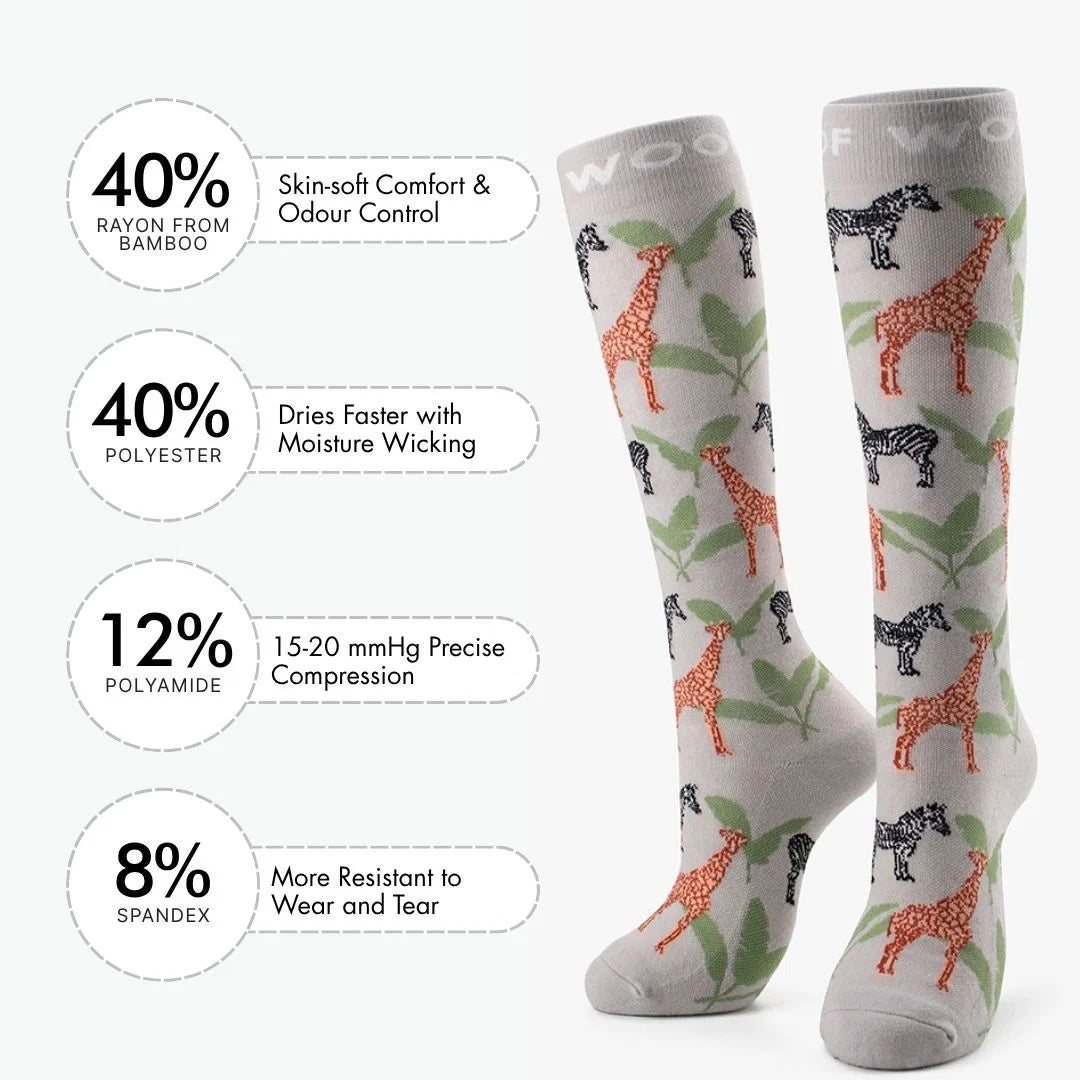 Wild Beauty Bamboo Compression Socks