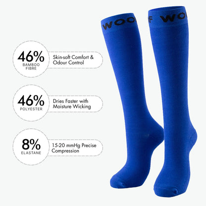 Royal Blue Bamboo Compression Socks