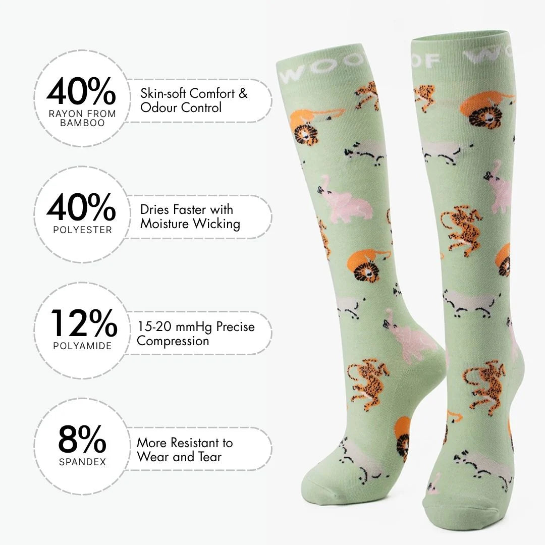Wild Savanna Bamboo Compression Socks