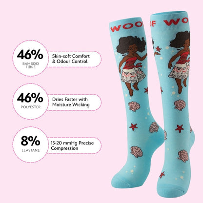 Disney's Moana Bamboo Compression Socks, Moana