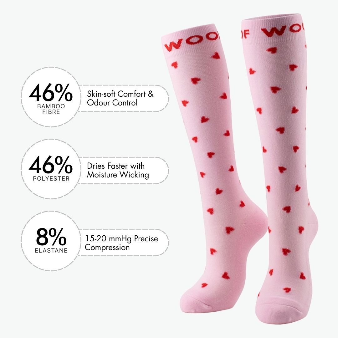Strawberry Sprinkles Bamboo Compression Socks