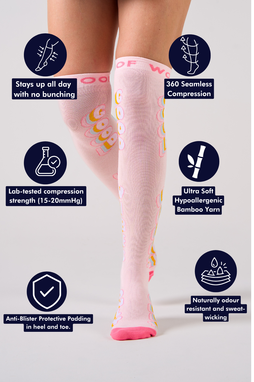 Good Vibes Bamboo Compression Socks