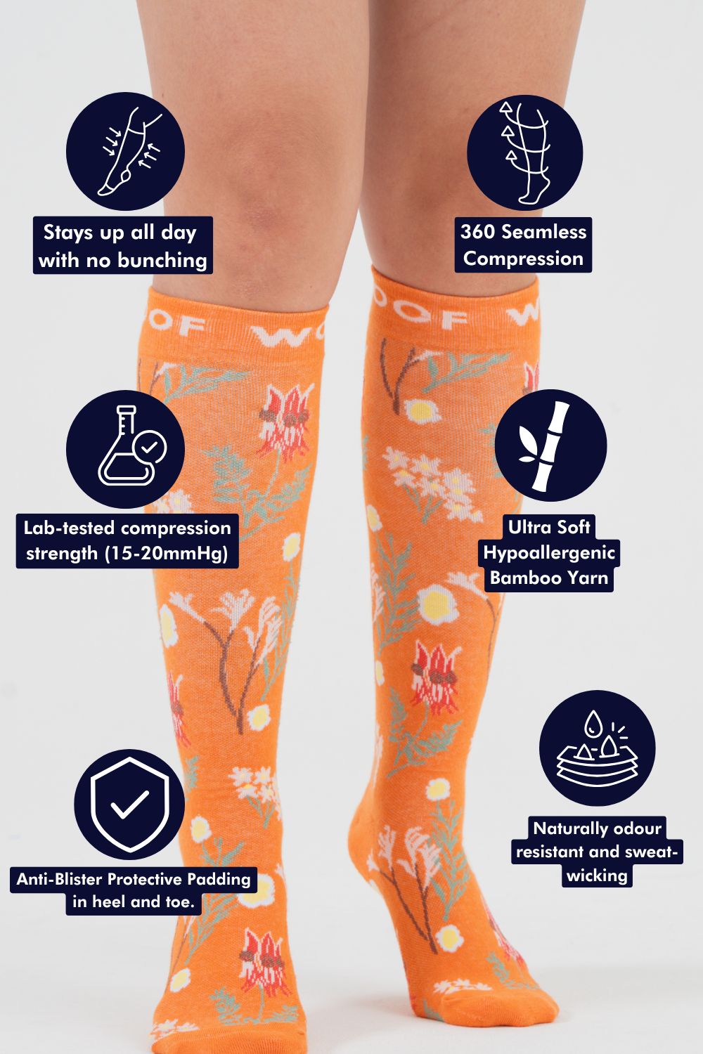 Sunburnt Country Bamboo Compression Socks