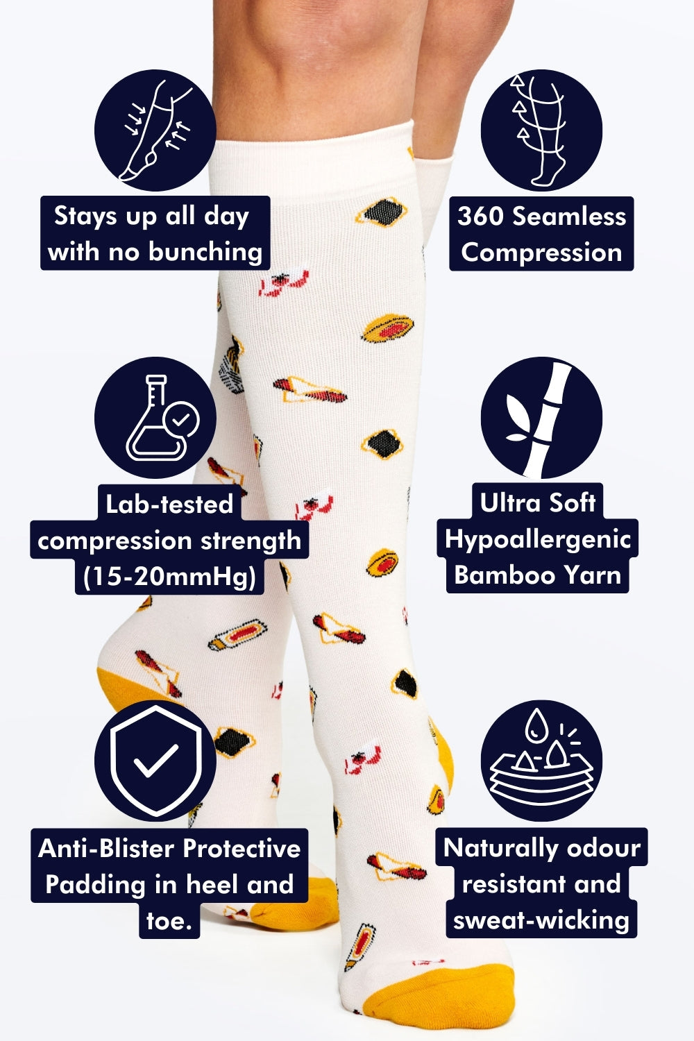 Tuck Shop Snacks Bamboo Compression Socks