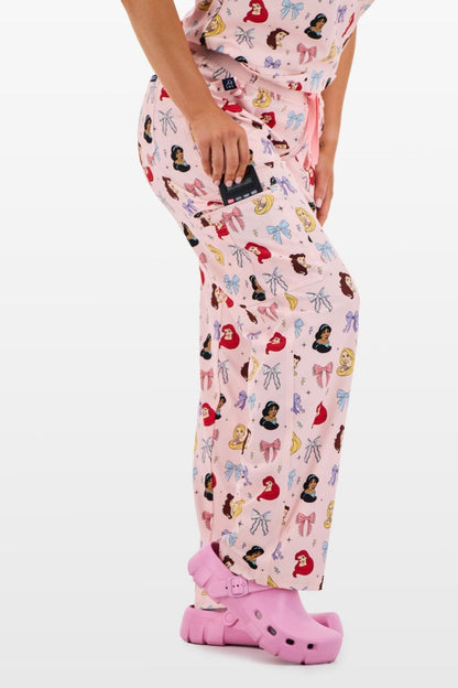 Disney Princess Women’s Cargo Scrub Pants, Happily Ever After