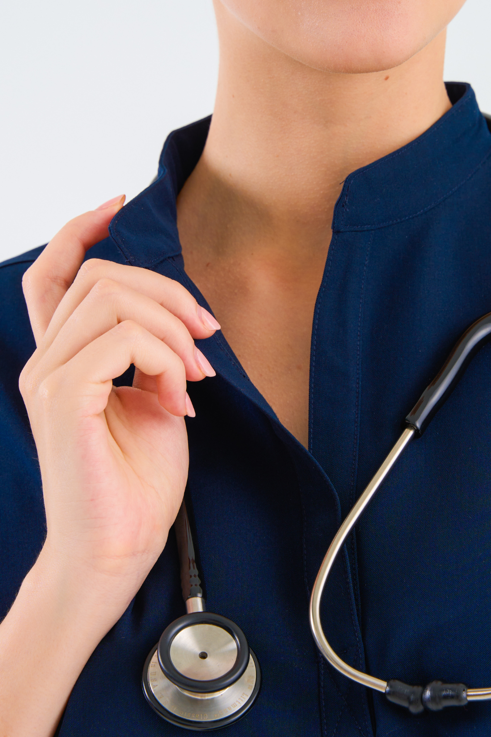 Women's Drape-Fit Oversized Scrub Top - Navy