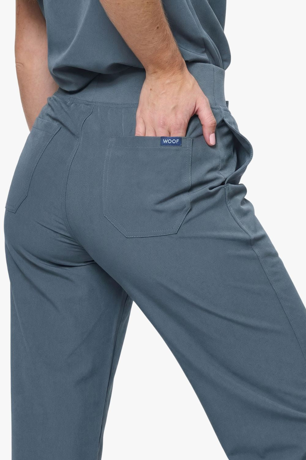 Women's High-Waisted Flare Scrub Pants - Cool Gray