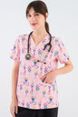 1 in 7: Breast Cancer Awareness Women’s 3-Pocket Scrub Top