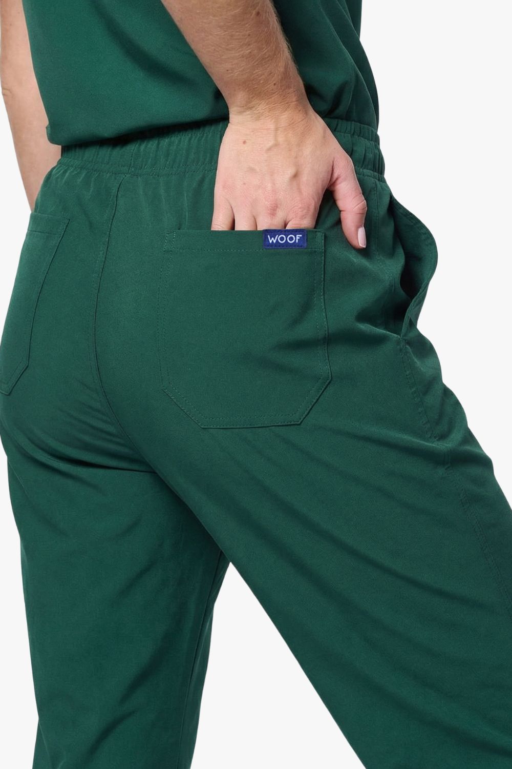 Women's High-Waisted Flare Scrub Pants - Fern Green