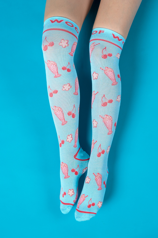 Cherry Milkshake Bamboo Compression Socks