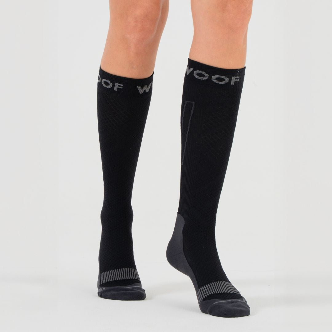 Black Performance Compression Socks for Running & Recovery – Dr Woof ...