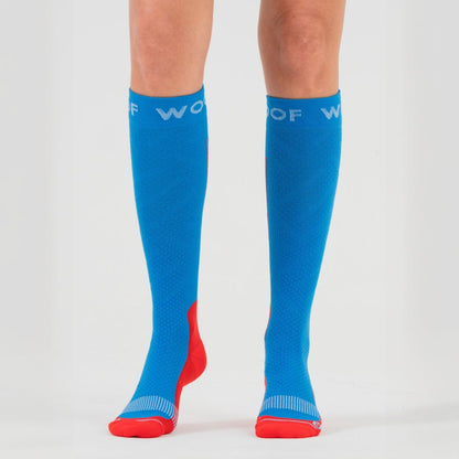 Blue & Red Performance Compression Socks