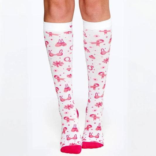 1 in 7: Breast Cancer Awareness Bamboo Compression Socks