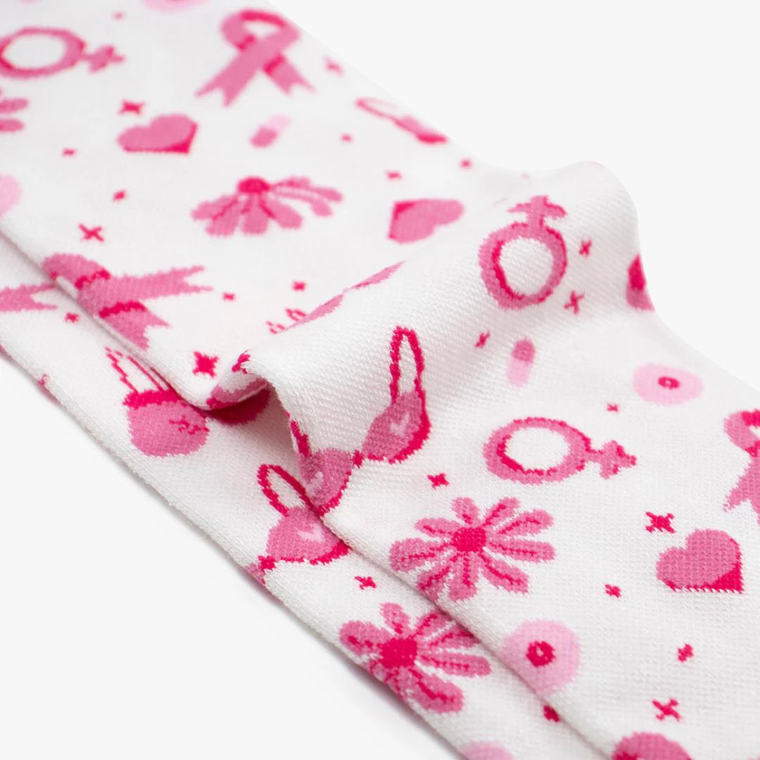 1 in 7: Breast Cancer Awareness Bamboo Compression Socks