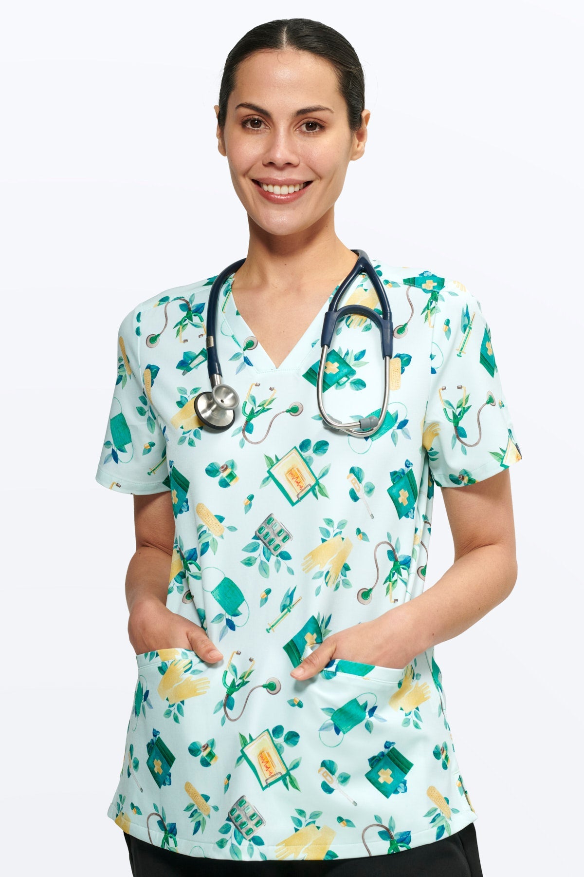 The GP Life Women’s 3-Pocket Scrub Top