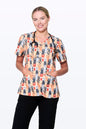 Paw Print Women’s 3-Pocket Scrub Top