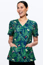 Bushland Butterflies Women’s 3-Pocket Scrub Top