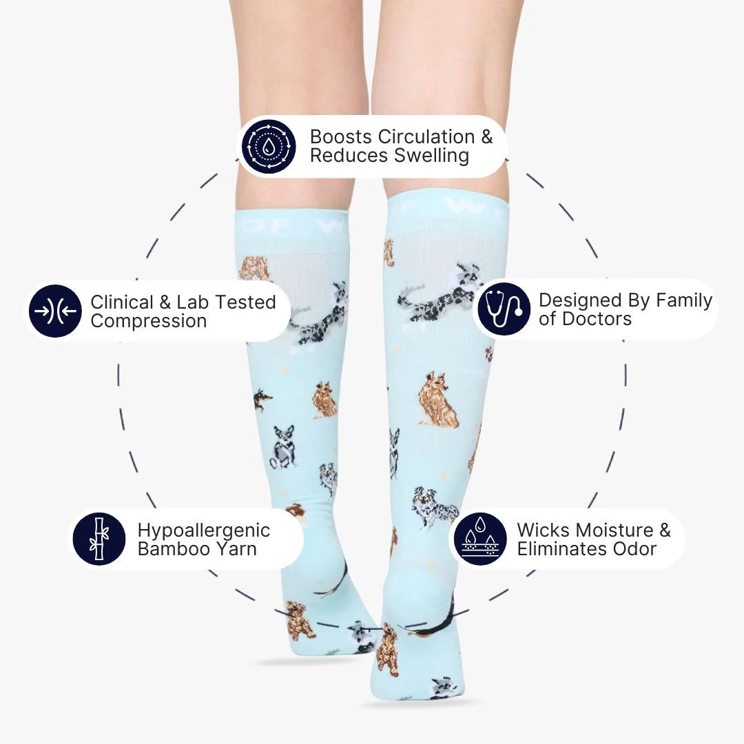 Down Under Dogs Bamboo Compression Socks