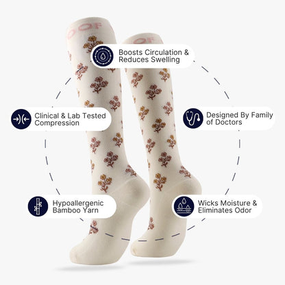 Pick a Posy Bamboo Compression Socks