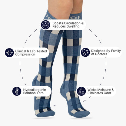 Checkmate Bamboo Compression Socks